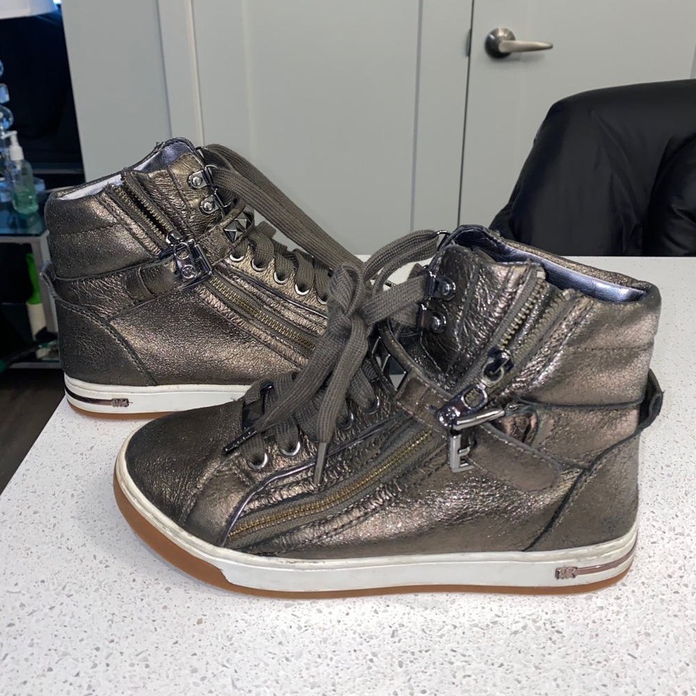 Michael Kors Silver High Top Sneakers